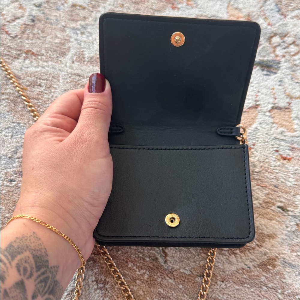 Coach Black and Gold Chain Wallet - Picture 4 of 7